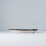 Plate Rectangular 21.5x13.5cm Sky Blue Glaze