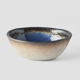 Bowl Oval 17x13cm Cobalt Blue Glaze - Front View