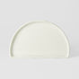 Half Moon Plate 21cm Ivory White Glaze