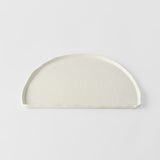 Half Moon Plate 27cm Ivory White Glaze