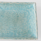 Platter 50cm Crazed Blue Glaze - Side View