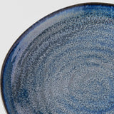 Dinner Plate Organic Shape 23cm Kanso Indigo Blue Glaze - Front View