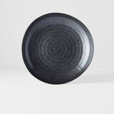 Dinner Plate Organic Shape 23cm Kanso Matt Black Glaze