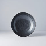 Pasta Bowl Organic Shape 21 cm Kanso Matte Black Glaze - Side View