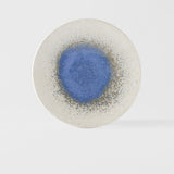 Dinner Plate 25.5cm Bright Blue Puddle Glaze - 45-Degree Angle