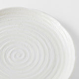 Dinner Plate 29.5cm White Spiral Glaze - Top-Down View