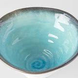 Bowl Deep Ikebana 22cm Sky Blue Glaze - Front View