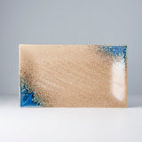 Platter Rectangular 33cm Earth & Sky Glaze - Front View