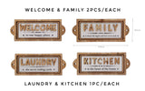 Set 6 Wall Hanging Home Deco Assort 47cm