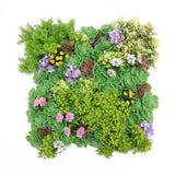 Artificial Dense Succulent Green Wall / Vertical Garden Panel 50cm x 50cm UV Resistant - Front View