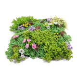 Artificial Dense Succulent Green Wall / Vertical Garden Panel 50cm x 50cm UV Resistant - Top-Down View