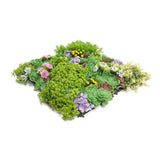Artificial Dense Succulent Green Wall / Vertical Garden Panel 50cm x 50cm UV Resistant - 45-Degree Angle
