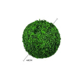 Large Green Leaf Buxus Faulkner Topiary Ball UV Resistant 48cm - Front View