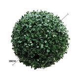 Medium Boxwood Topiary Ball UV Resistant 28cm - Front View