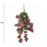 Hanging Artificial Bougainvillea Plant (Pink / Lilac) UV Resistant 90cm - Front View