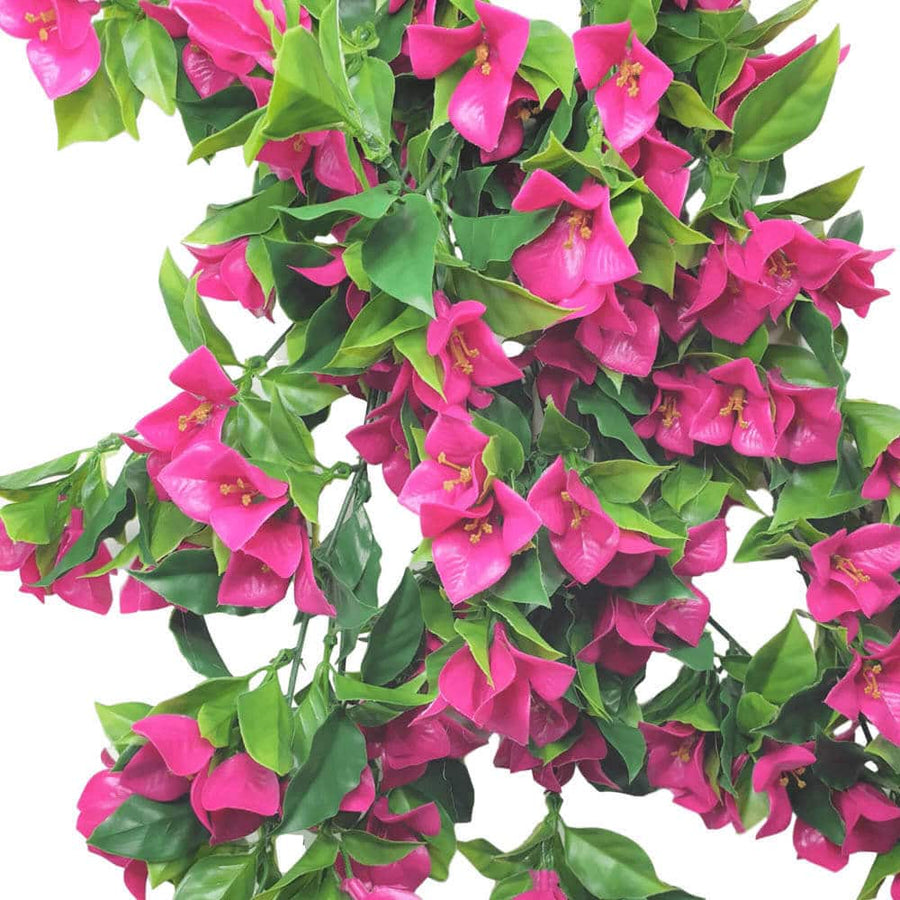 Hanging Artificial Bougainvillea Plant (Pink / Lilac) UV Resistant 90cm