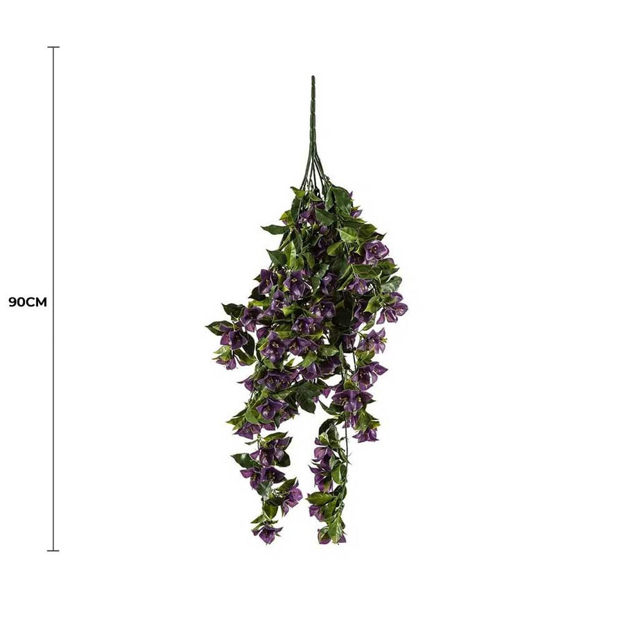 Hanging Artificial Bougainvillea Plant Purple UV Resistant 90cm