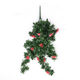 Hanging Pink Rose Stem UV Resistant 85cm - Front View