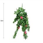 Hanging Pink Rose Stem UV Resistant 85cm