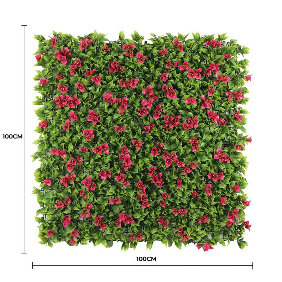 Luxury Flowering Pink Vertical Garden / Green Wall UV Resistant 1m X 1m
