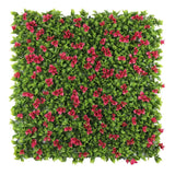Luxury Flowering Pink Vertical Garden / Green Wall UV Resistant 1m X 1m - Front View