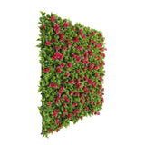 Luxury Flowering Pink Vertical Garden / Green Wall UV Resistant 1m X 1m - Side View