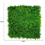 Mediterranean Fern Vertical Garden / Green Wall UV Resistant 1m x 1m - Front View