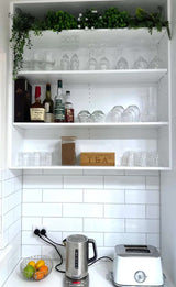 Small Potted Artificial Dark Green Fern Plant UV Resistant 20cm - Side View