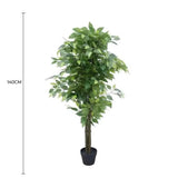 Premium Bushy Potted Artificial Ficus Tree 140cm - Front View