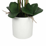 Large Multi-Stem White Potted Faux Orchid 65cm - Side View