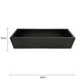 Black Metal Planter Medium - Front View