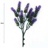 Small Artificial Lavender Stem / Wall Plant UV Resistant 26cm - Front View