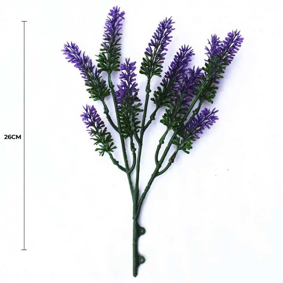 Small Artificial Lavender Stem / Wall Plant UV Resistant 26cm