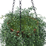 Artificial English Hanging Basket UV Resistant 110cm - Top-Down View