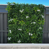 Luxury Snowy White Vertical Garden / Green Wall UV Resistant 100cm x 100cm - 45-Degree Angle