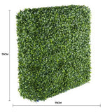 Portable Jasmine Artificial Hedge Plant UV Resistant 75cm x 75cm - Front View