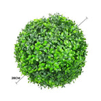 Medium Green Leaf Buxus Topiary Ball UV Resistant 28cm