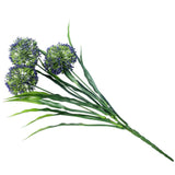 Lush Flowering Purple Hydrangea Stem 35cm UV Resistant - Side View