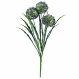 Lush Flowering Purple Hydrangea Stem 35cm UV Resistant - Top-Down View