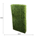 Deluxe Portable Buxus Hedge UV Resistant 100cm Long x 200cm High - Front View