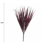 Dark Red Artificial Grass Stem 35cm Long UV Resistant - Front View