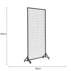 Versatile and Premium Flower Wall Stand / Portable Event Screen with Wheels 2m x 1m