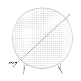 Sturdy Circular Flower Wall / Event Stand 200cm Diameter (White Frame)