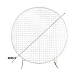 Sturdy Circular Flower Wall / Event Stand 200cm Diameter (White Frame)