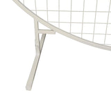 Sturdy Circular Flower Wall / Event Stand 200cm Diameter (White Frame) - Side View