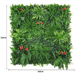 Elegant Red Rose Vertical Garden / Green Wall UV Resistant Sample - Front View
