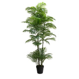 Premium Artificial Potted Multi-trunk Fan Palm 180cm - Front View
