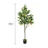 Artificial Lemon Tree (Potted) with Lemons 150cm - Front View