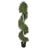 Artificial Topiary Spiral Tree 150cm UV Resistant - Side View