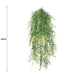 Artificial Hanging Plant (Mixed Green String of Pearls) UV Resistant 90cm - Front View